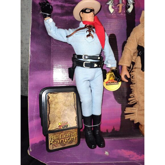 The Lone Ranger and Tonto 1998 Exclusive Premiere Poseable Action Figures - Picture 2 of 7